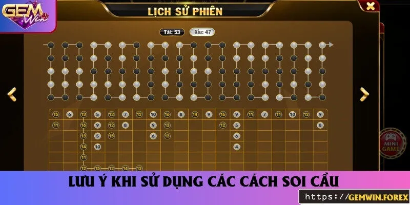 Một vài lưu ý nhỏ trong cách soi cầu tài xỉu